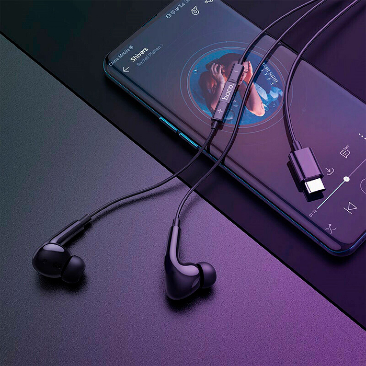 Hoco M1 Pro Type C In-ear Handsfree Ακουστικά Μαύρο