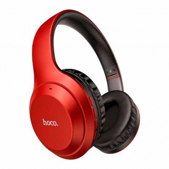 Hoco W30 Fun Move Ασύρματα/Ενσύρματα Over Ear Ακουστικά Κόκκινο