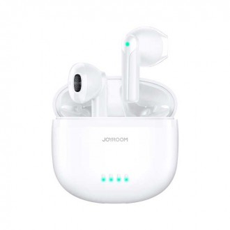 Joyroom JR-TL11 Earbud Bluetooth Handsfree Ακουστικά με Αντοχή στον Ιδρώτα και Θήκη Φόρτισης Λευκό