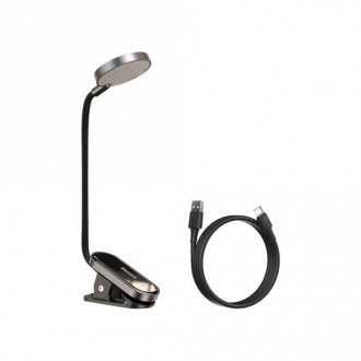 Baseus Mini Reading Clip Lamp Φωτιστικό Γραφείου με Εύκαμπτο Βραχίονα και Κλιπ Μαύρο