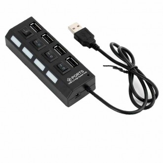 Powertech PT-112 USB 2.0 Hub 4 Θυρών με σύνδεση USB-A