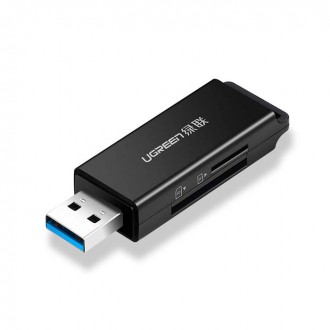 Ugreen Card Reader USB 3.0 για SD/ microSD Μαύρο
