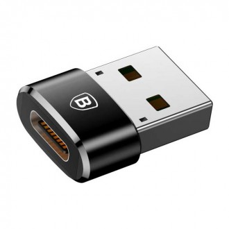 Baseus CAAOTG-01 Μετατροπέας 5A USB-A male σε USB-C female Μαύρο