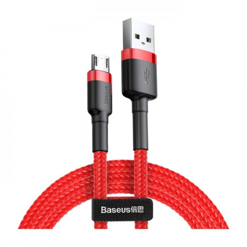 Baseus Cafule CAMKLF-B09 Braided Καλώδιο Micro USB 2.0 Κόκκινο 1m