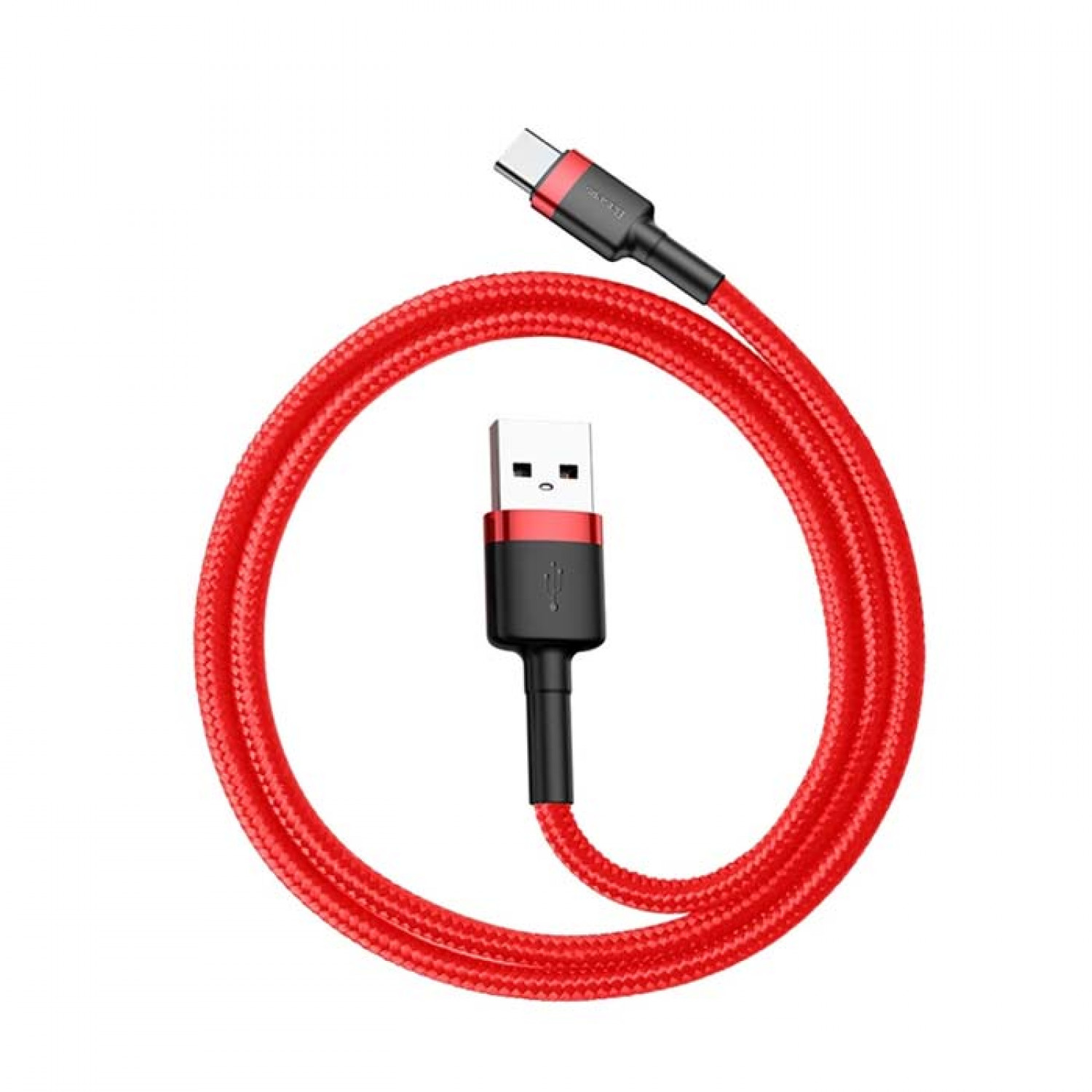 Baseus Cafule CATKLF-A09 Braided Καλώδιο Type-C Κόκκινο 0.5m