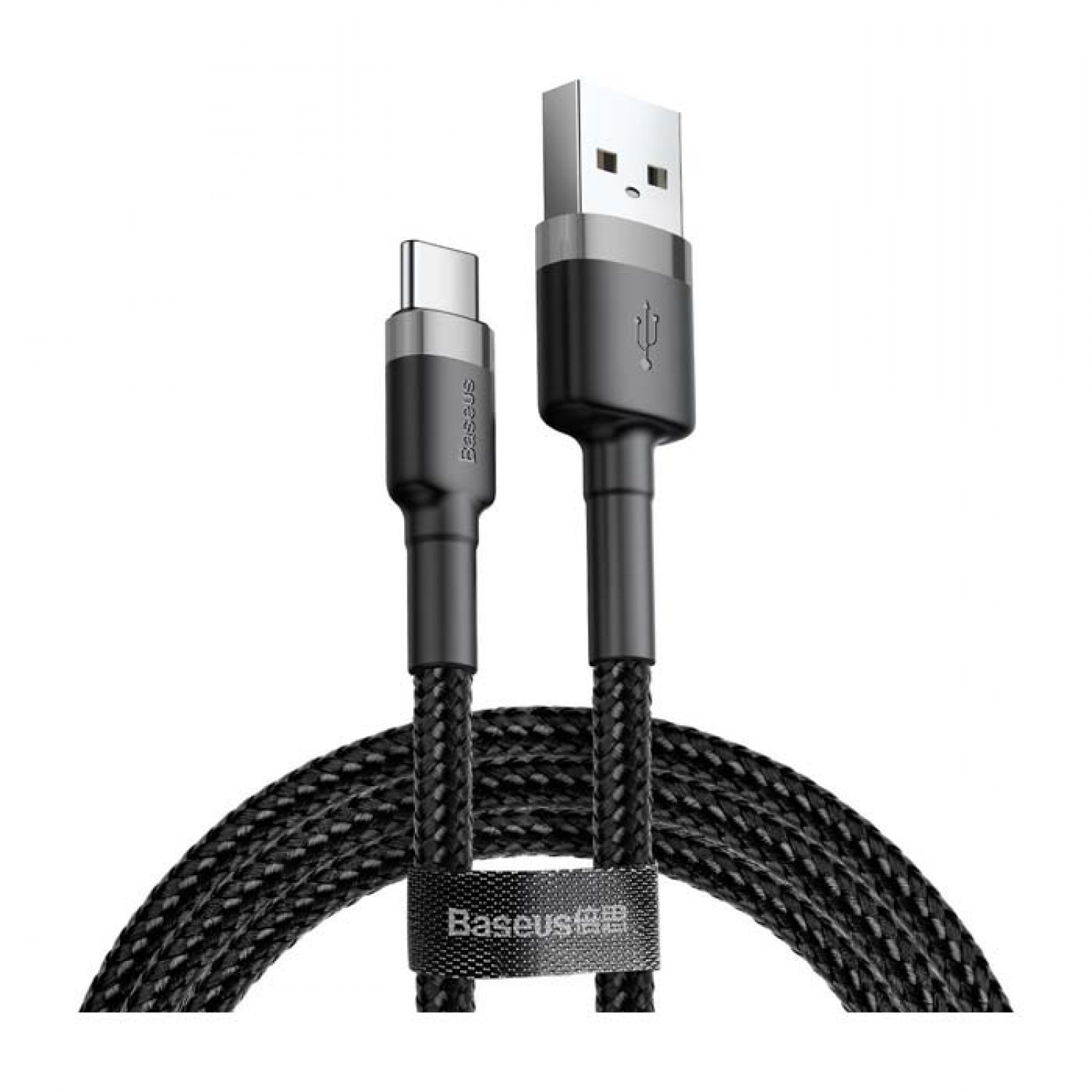 Baseus Cafule CATKLF-AG1 Braided Καλώδιο Type-C Μαύρο 0.5m