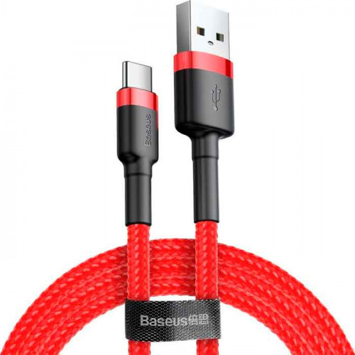 Baseus Cafule CATKLF-BG1 Braided Καλώδιο Type-C Κόκκινο 2m