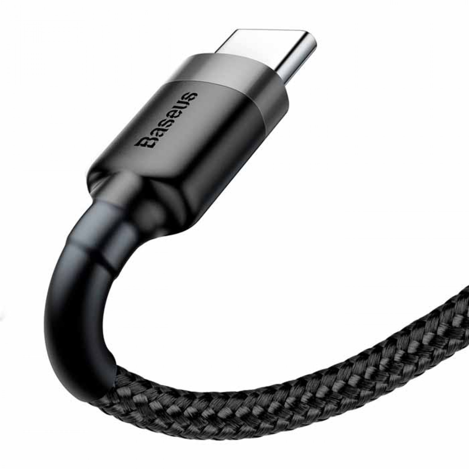 Baseus Cafule CATKLF-BG1 Braided Καλώδιο Type-C Μαύρο 1m