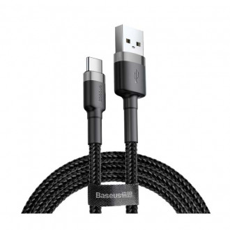 Baseus Cafule CATKLF-CG1 Braided Καλώδιο Type-C Μαύρο 2m