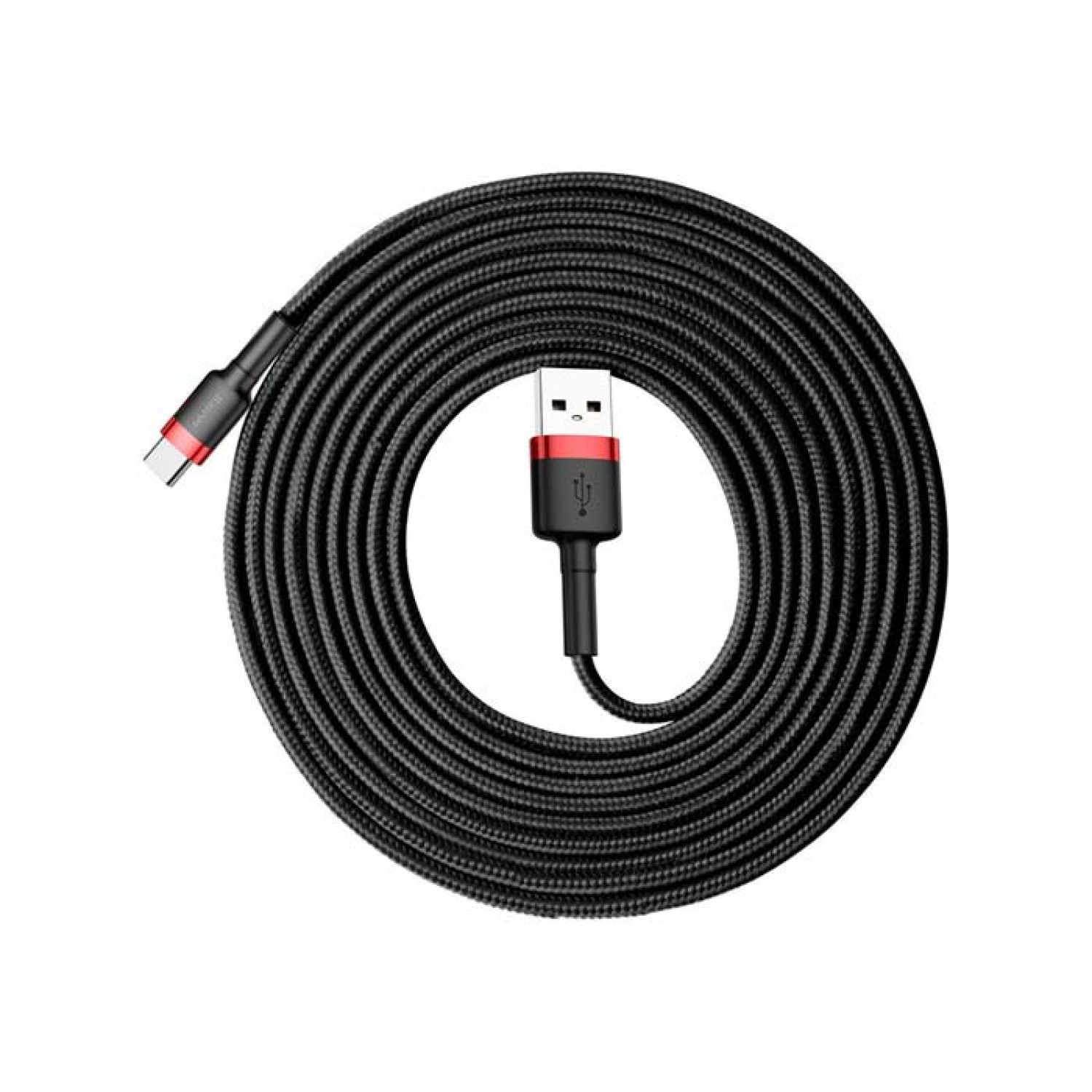 Baseus Cafule CATKLF-U91 Braided Καλώδιο Type-C Μαύρο/ Κόκκινο 3m