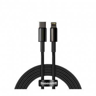 Baseus Tungsten CATLWJ-A01 Braided Καλώδιο Type-C to Lightning Μαύρο 2m