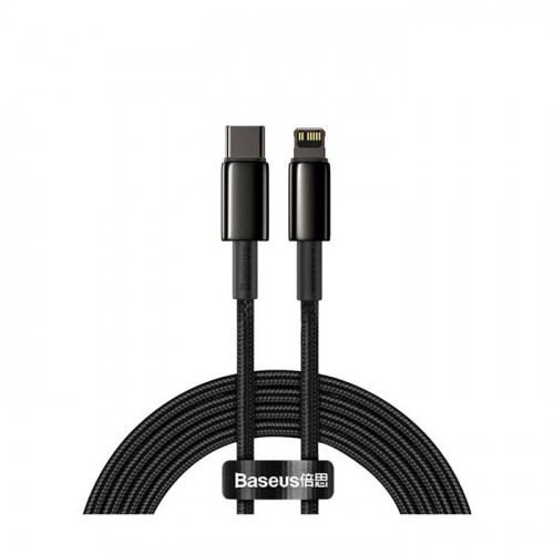 Baseus Tungsten CATLWJ-A01 Braided Καλώδιο Type-C to Lightning Μαύρο 2m