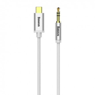 Baseus Yiven CAM01-02 Καλώδιο USB-C male to 3.5mm male Λευκό 1.2m