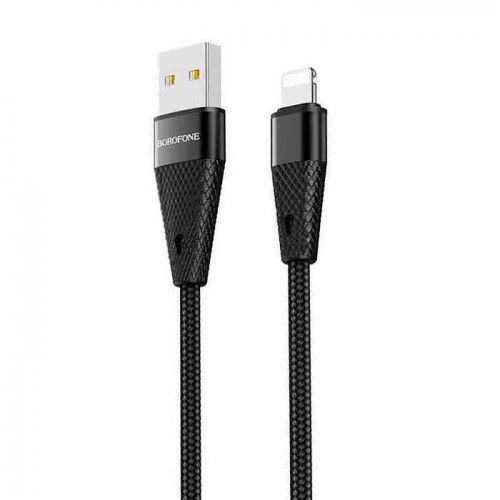 Borofone BU10 Braided USB 2.0 Καλώδιο USB-A to USB-C  Μαύρο 1.2m