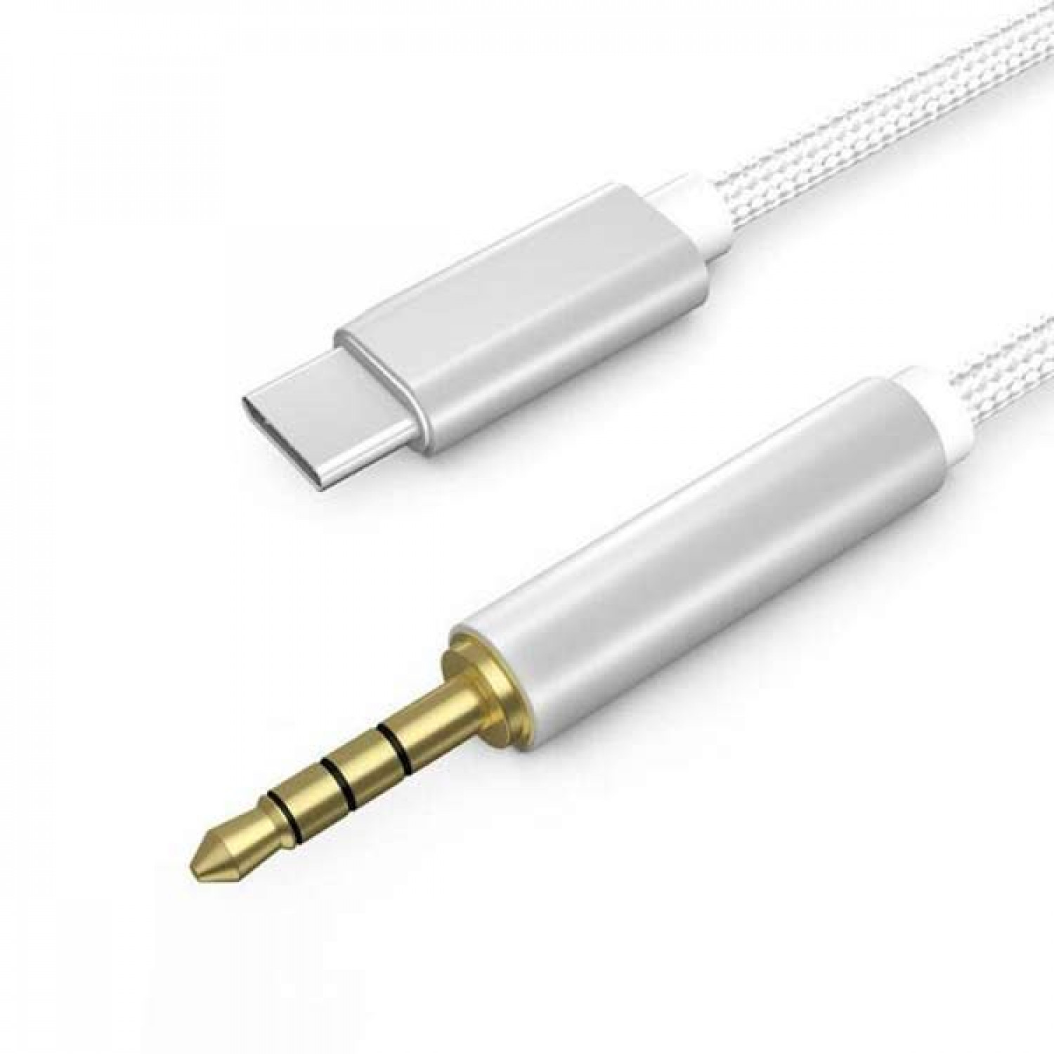 Cavo Audio Type-c Spina A Jack 3,5mm Λευκό