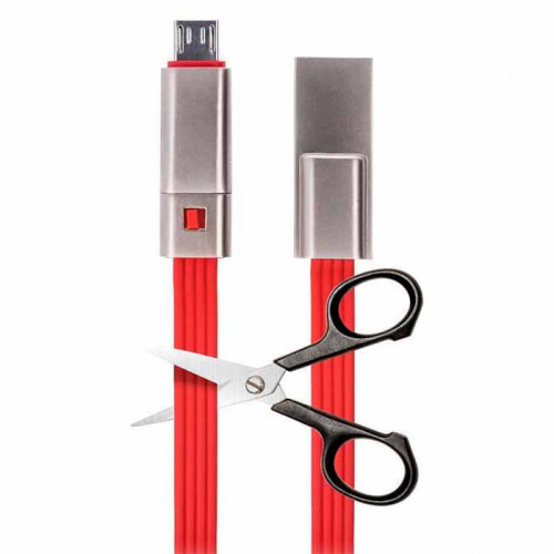 Forever Flat USB 2.0 to micro USB Cable Κόκκινο 1.5m