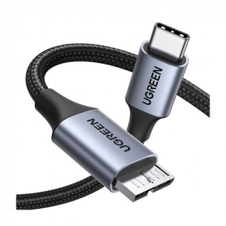 Ugreen USB 3.0 Cable USB-C male - micro USB-A male Γκρι 1m