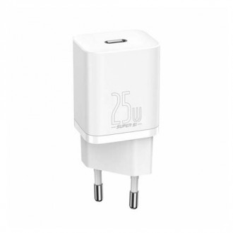 Baseus Super Si 1C Φορτιστής Χωρίς Καλώδιο με Θύρα USB-C 25W Λευκό