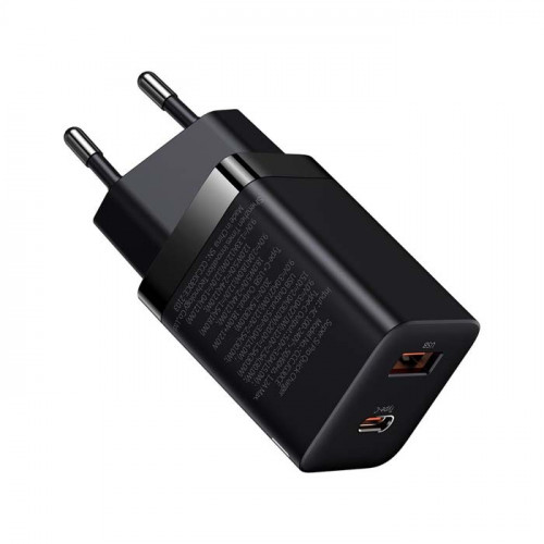 Baseus Super Si Pro Dual Φορτιστής Χωρίς Καλώδιο με Θύρα USB-C 30W Power Delivery Μαύρο