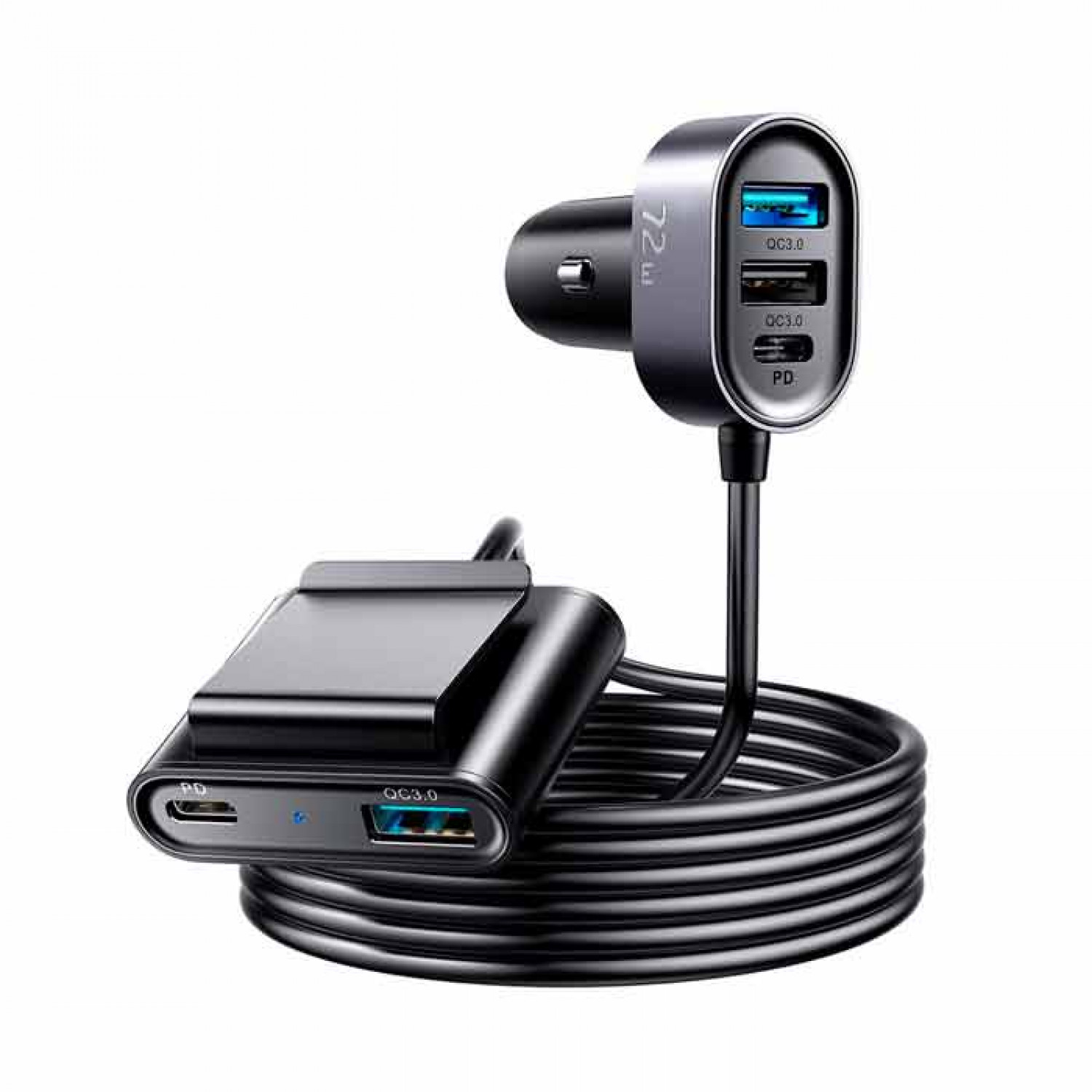 Joyroom JR-CL05 Φορτιστής Αυτοκινήτου 72W 3xΘύρες USB-A 2x Θύρες Type-C Μαύρο