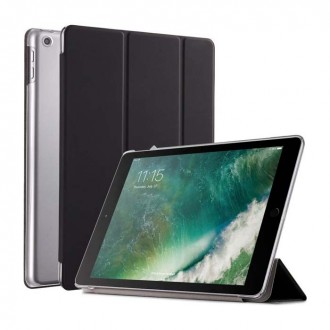 OEM Tri-Fold Flip Cover Δερματίνης για iPad 2017/2018 9.7 Μαύρο