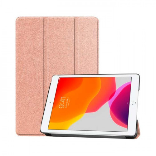 OEM Tri-Fold Flip Cover Δερματίνης για iPad 2019 /2020/ 2021 10.2 Ροζ Χρυσό