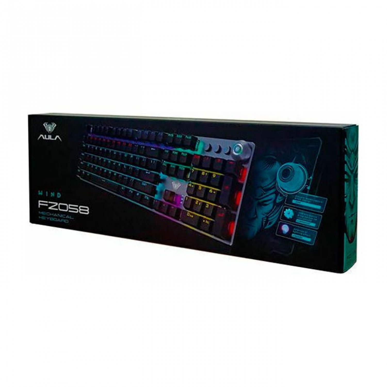 Aula F2058 Gaming Μηχανικό Πληκτρολόγιο με Custom Blue διακόπτες και RGB φωτισμό (Αγγλικό US)