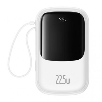 Baseus Qpow Pro+ Power Bank 20000mAh 22.5W με Θύρα USB-A και Θύρα USB-C Power Delivery / Quick Charge 3.0 Λευκό