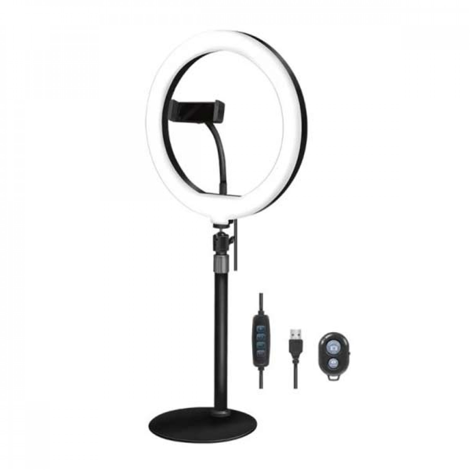 LogiLink Ring Light 25cm με Επιτραπέζια Βάση Στήριξης και Βάση για Κινητό