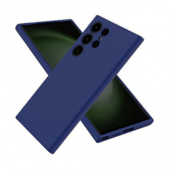 OEM Θήκη Rubber Ενισχυμένης Σιλικόνης για Samsung Galaxy S24 Ultra Σκούρο Μπλε