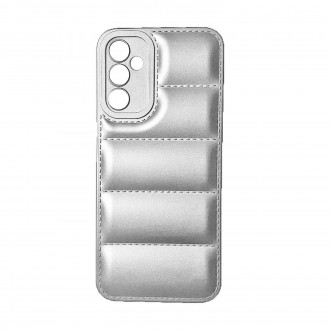 OEM Back Cover Puffer Θήκη Σιλικόνης για Samsung Galaxy A14 4G/ A14 5G Ασημί
