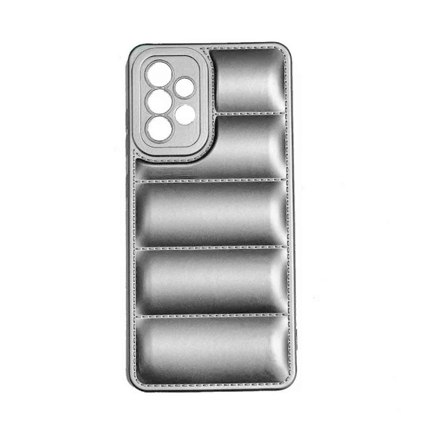 OEM Back Cover Puffer Θήκη Σιλικόνης για Samsung Galaxy A53 Ασημί