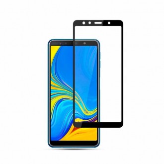 20D Full Cover Tempered Glass για Samsung Galaxy A7 2018 Μαύρο