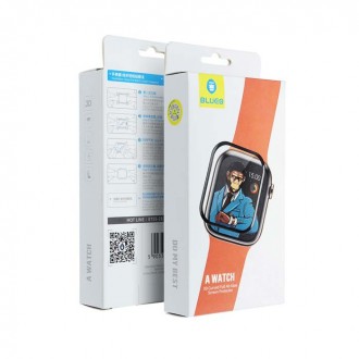 Blueo 5D Mr. Monkey Strong HD Full Cover Tempered Glass για Apple Watch Ultra Μαύρο