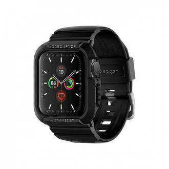 Spigen Rugged Armor Pro Λουράκι Σιλικόνης Apple Watch 38/40/41mm Μαύρο