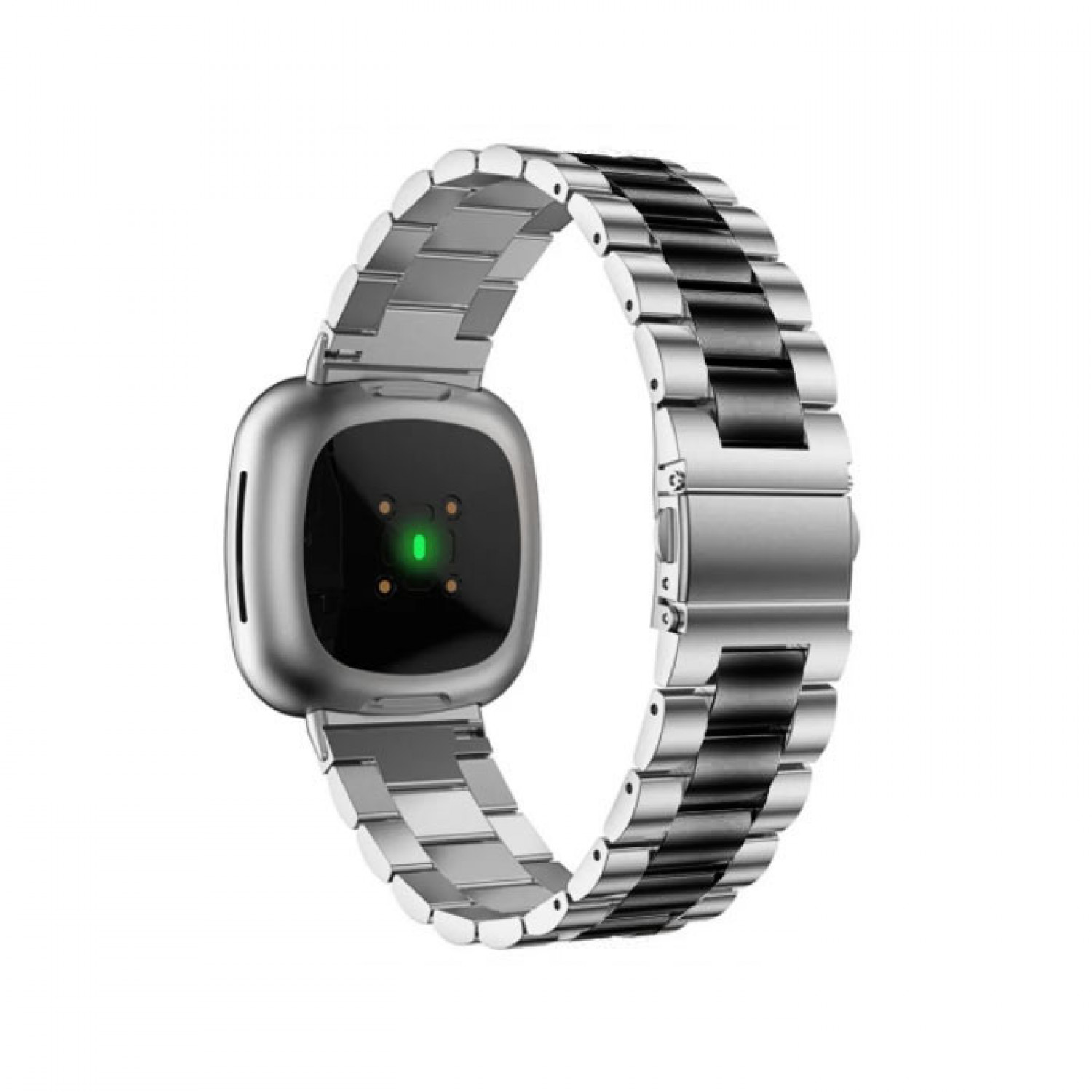 Universal 20mm Λουράκι Ανοξείδωτο Ατσάλι Ασημί Μαύρο