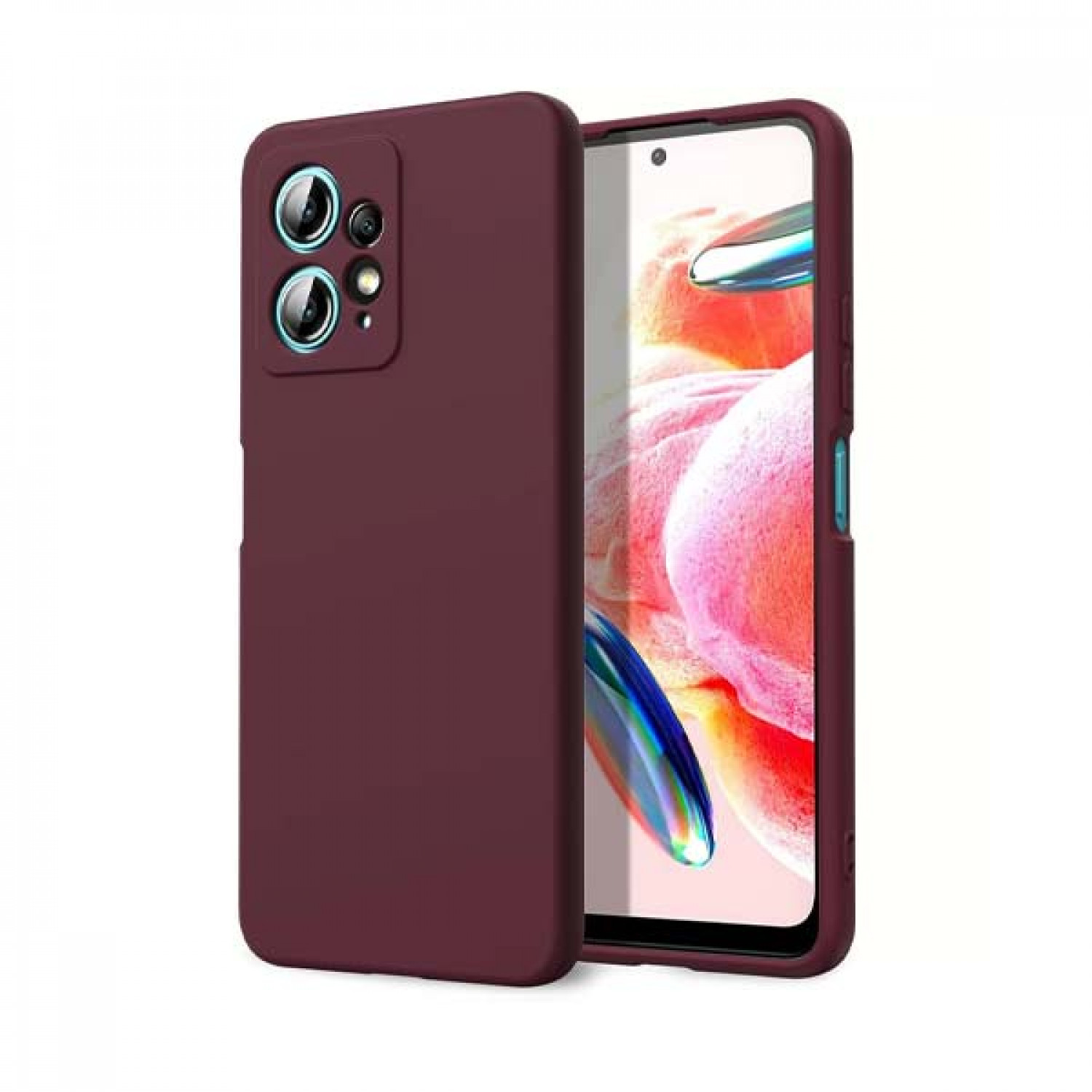 OEM Back Cover Θήκη Ενισχυμένης Σιλικόνης για Xiaomi Redmi Note 12 4G Μπορντό