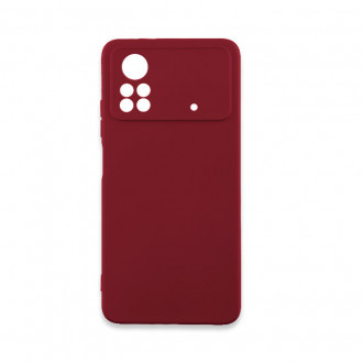 OEM Back Cover Θήκη Ενισχυμένης Σιλικόνης για Xiaomi Poco X4 Pro 5G Βυσσινί