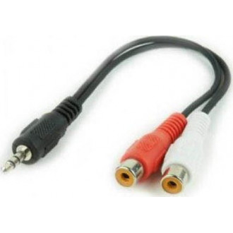 Cablexpert Καλώδιο 3.5mm male - RCA female Μαύρο 0.2m