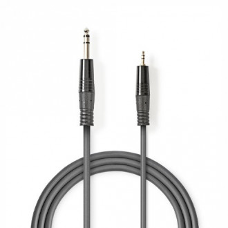 NEDIS Kαλώδιο ήχου 6.35 mm male - 3.5 mm male 1,5 μ Γκρι