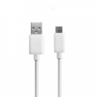 DeTech Καλώδιο USB-A σε Type-C 1m Λευκό