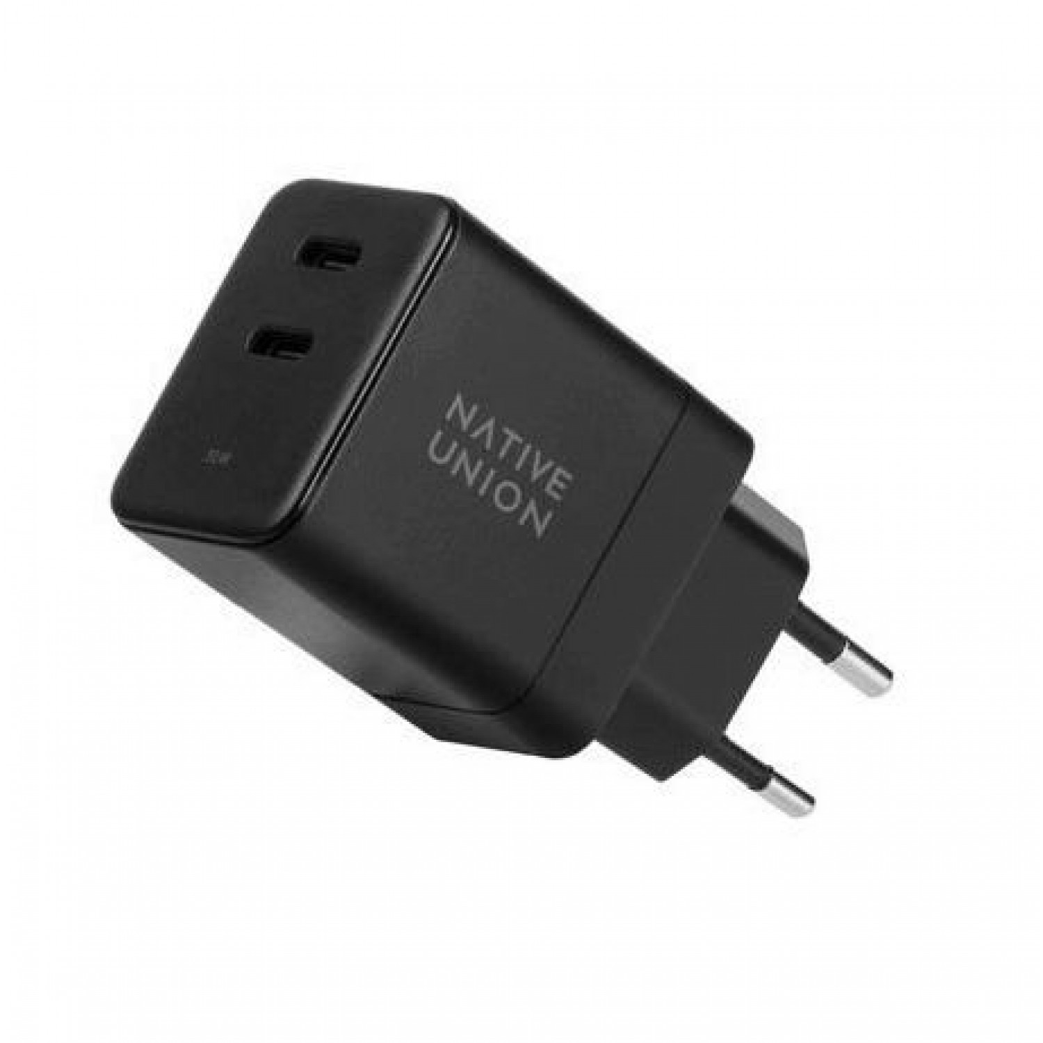 Native Union Φορτιστής Χωρίς Καλώδιο με 2 Θύρες USB-C 35W Power Delivery Μαύρο