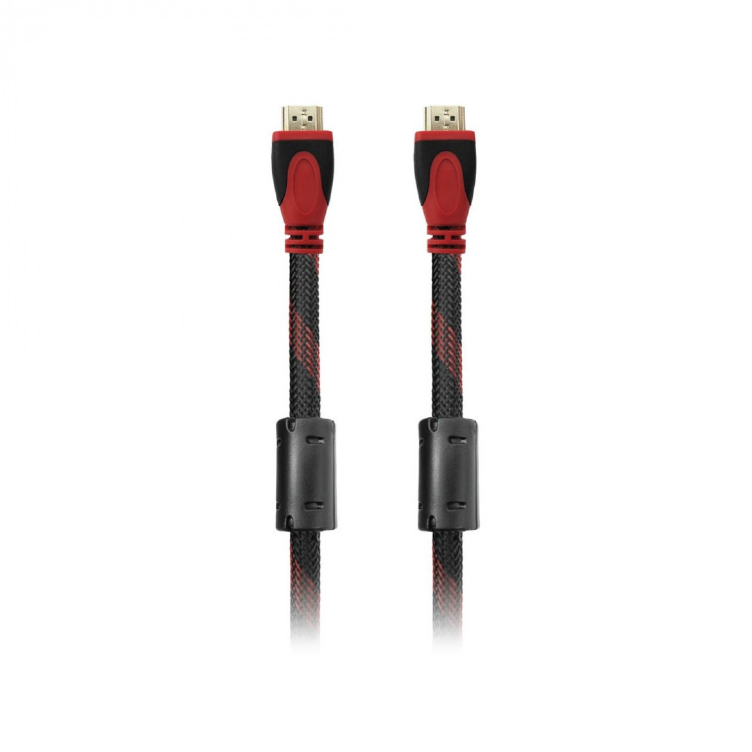 DeTech Καλώδιο Braided HDMI male σε HDMI male 3m Μαύρο-Κόκκινο