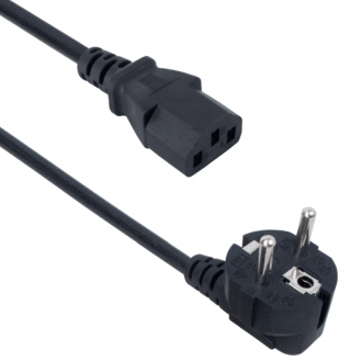 DeTech Καλώδιο Ρεύματος για PC 3m Μαύρο