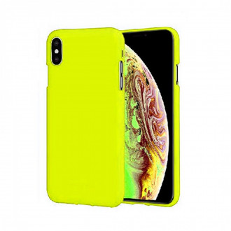 OEM Back Cover Θήκη Λεπτής Σιλικόνης Matte για iPhone Xs Max Neon Yellow