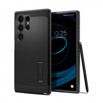 Spigen Tough Armor Back Cover Πλαστικό / Σιλικόνης Ανθεκτικό για Samsung Galaxy S24 Ultra Μαύρο